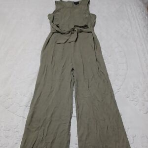 Alex Marie Olive Green Sleeveless Jumpsuit